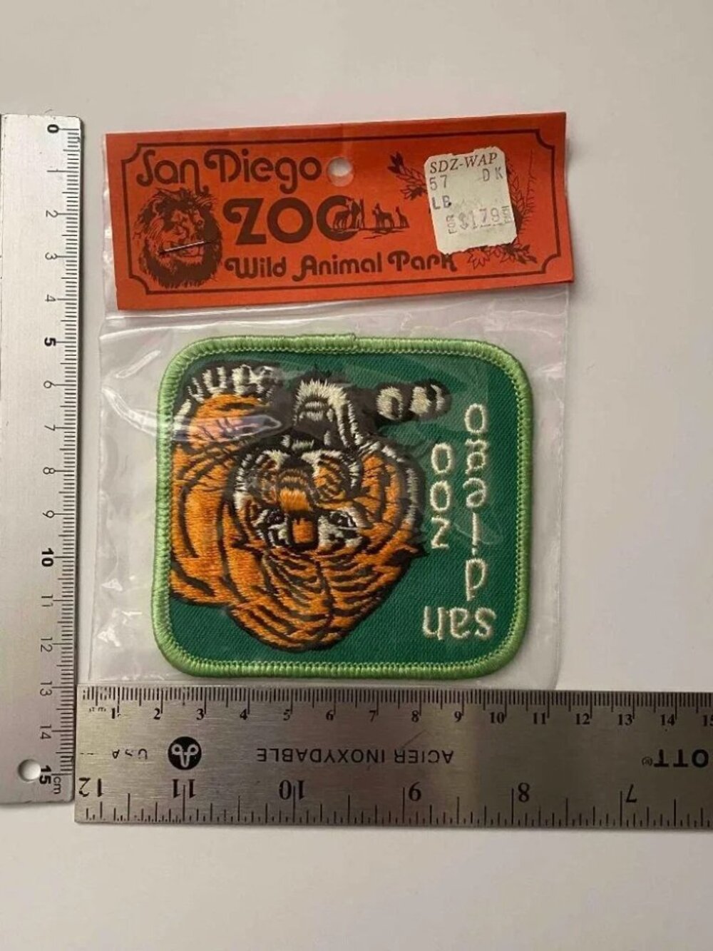 Vintage San Diego Zoo Patch Tiger